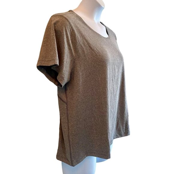 All In Motion Heather Gray Semi-Fit Short Sleeve T-Shirt Women's XXL NEW NWT - Picture 3 of 8